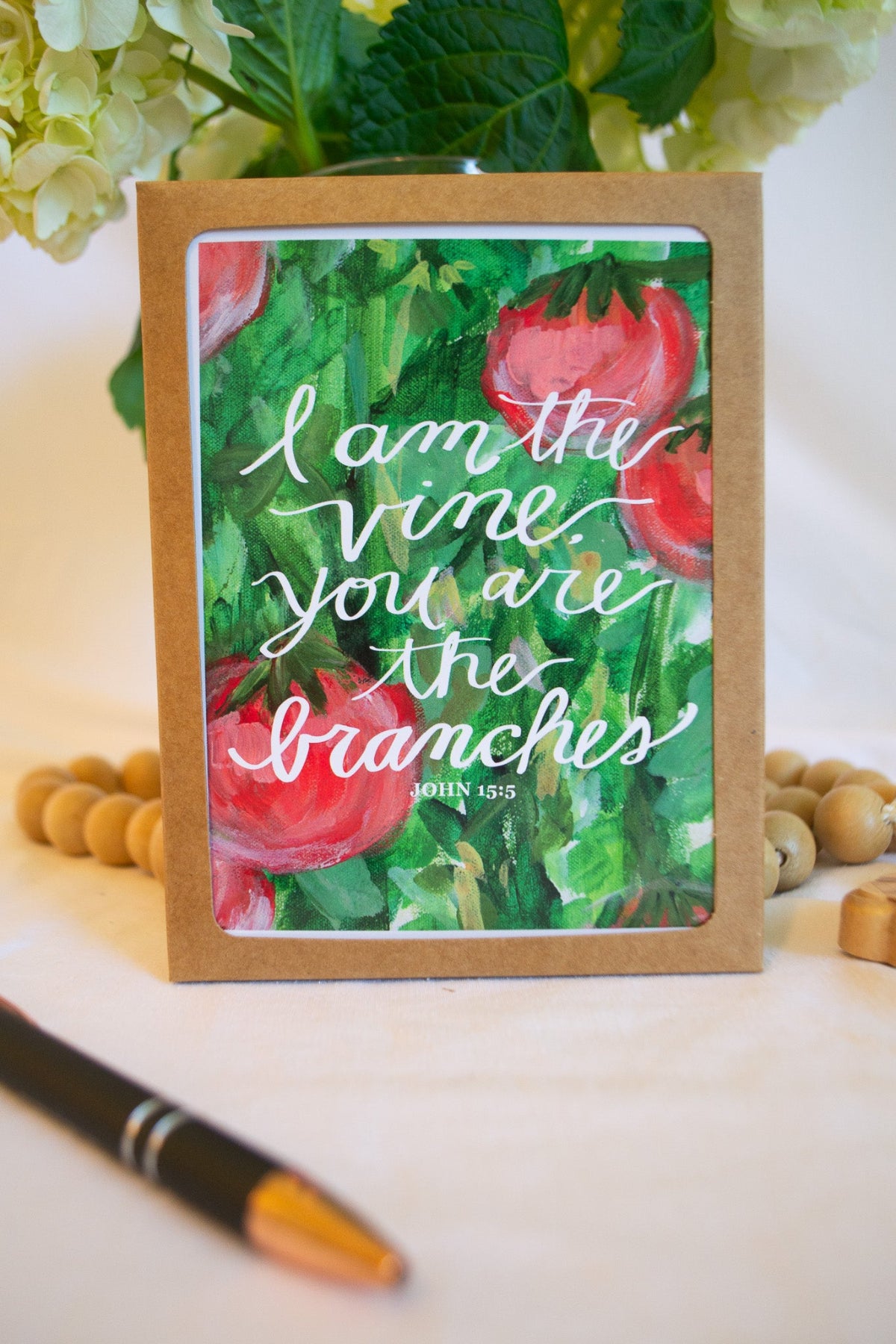 "Fruitful Vine" Catholic Greeting Card | Fine Art Print Stationery (4.25×5.5") - Habitavit Art Co.