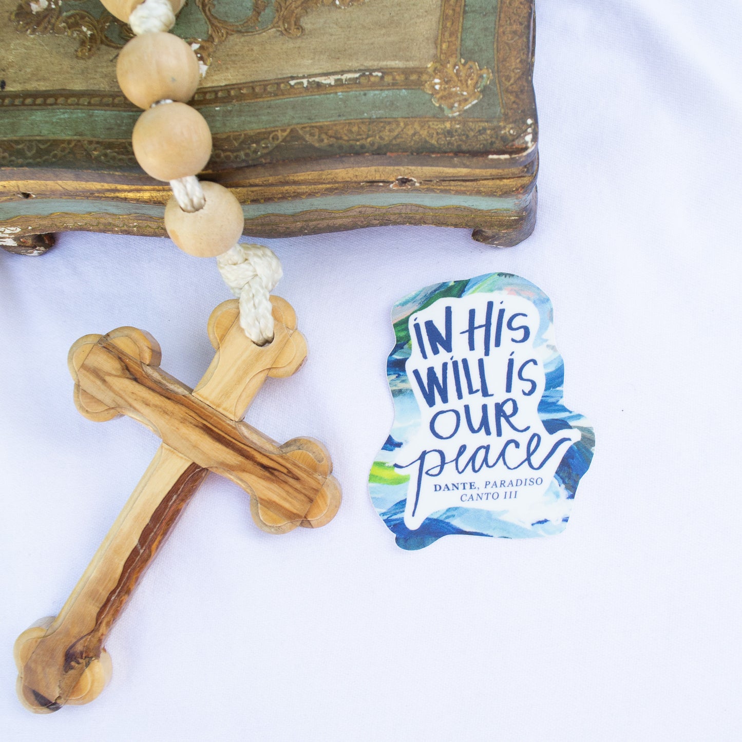 In His Will is Our Peace Sticker