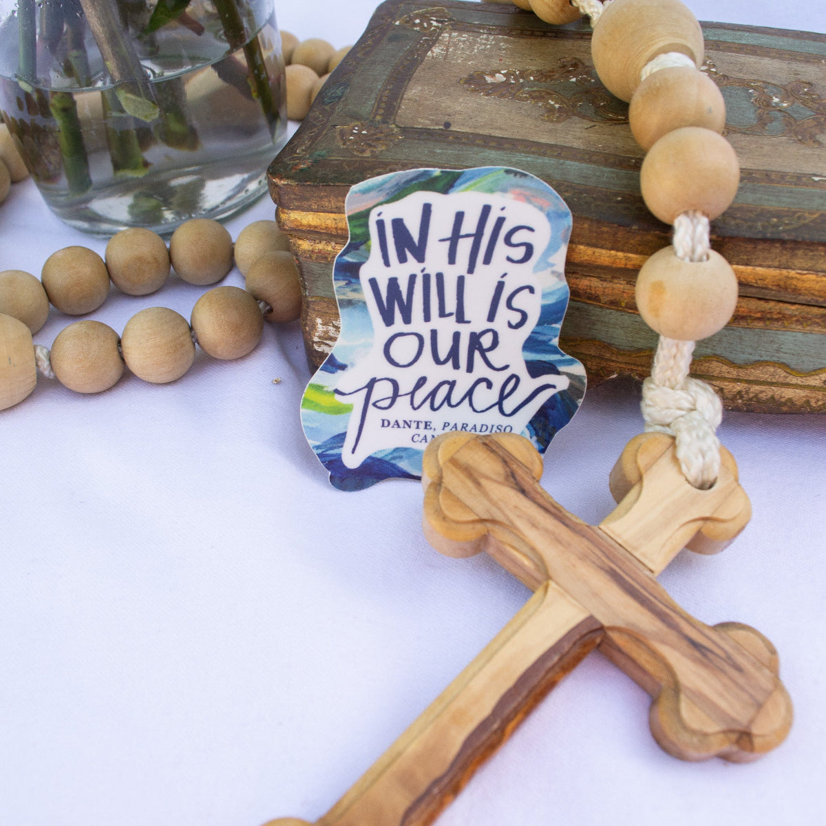 In His Will is Our Peace Sticker - Habitavit Art Co.