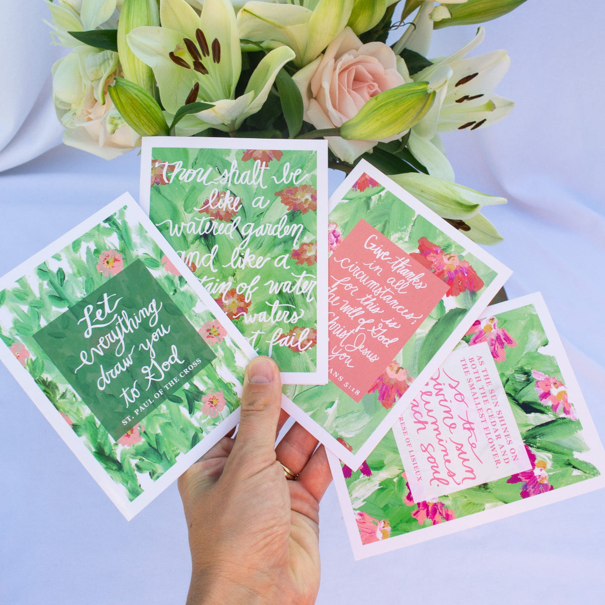 “God Is Everywhere” Stationery Variety Pack | Catholic Greeting Card Set (4.25×5.5") - Habitavit Art Co.