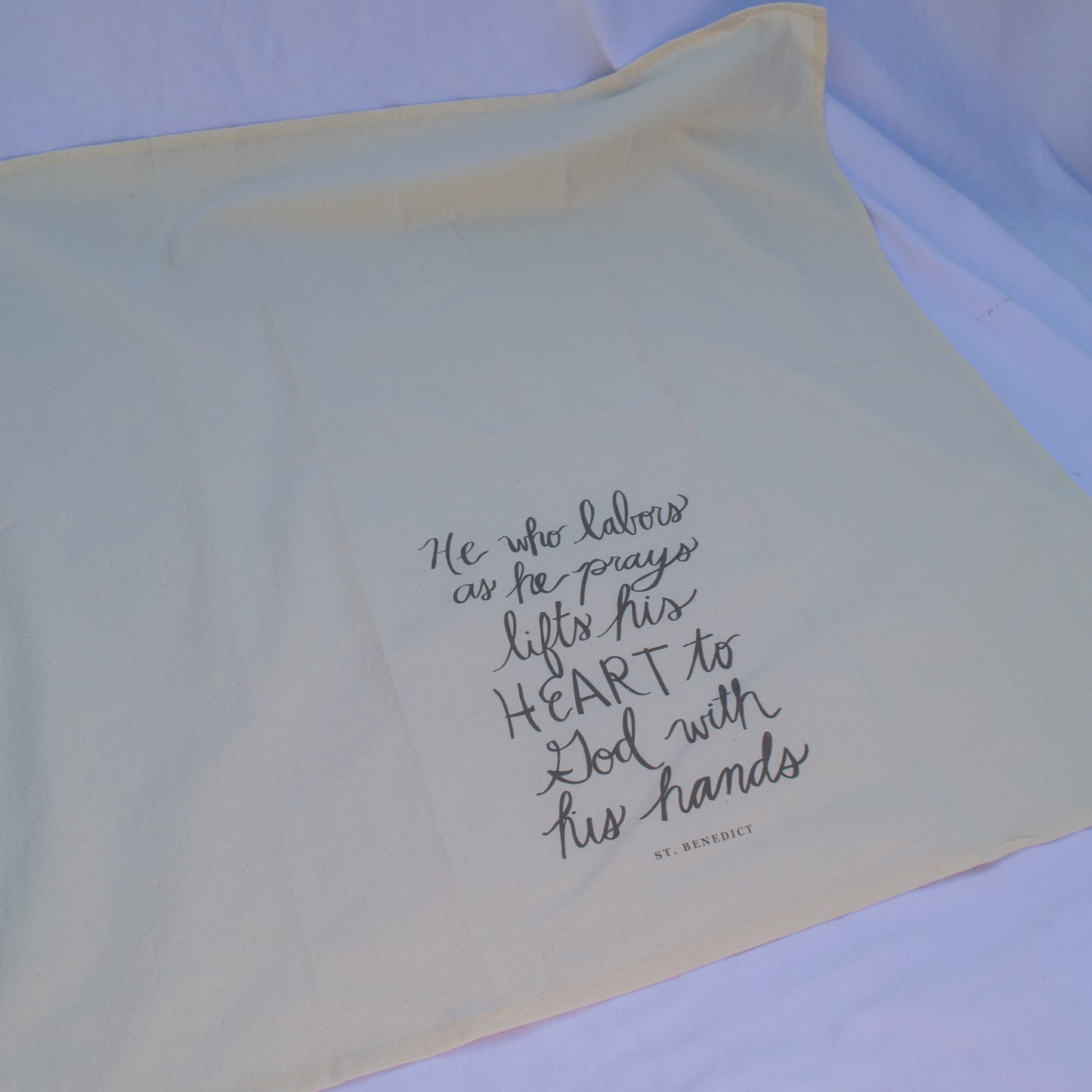 Ora Et Labora Tea Towel