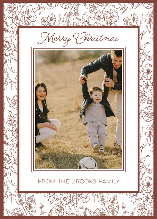 "Guadalupe's Flowers" | Semi-Custom Christmas Card (5x7) - Habitavit Art Co.