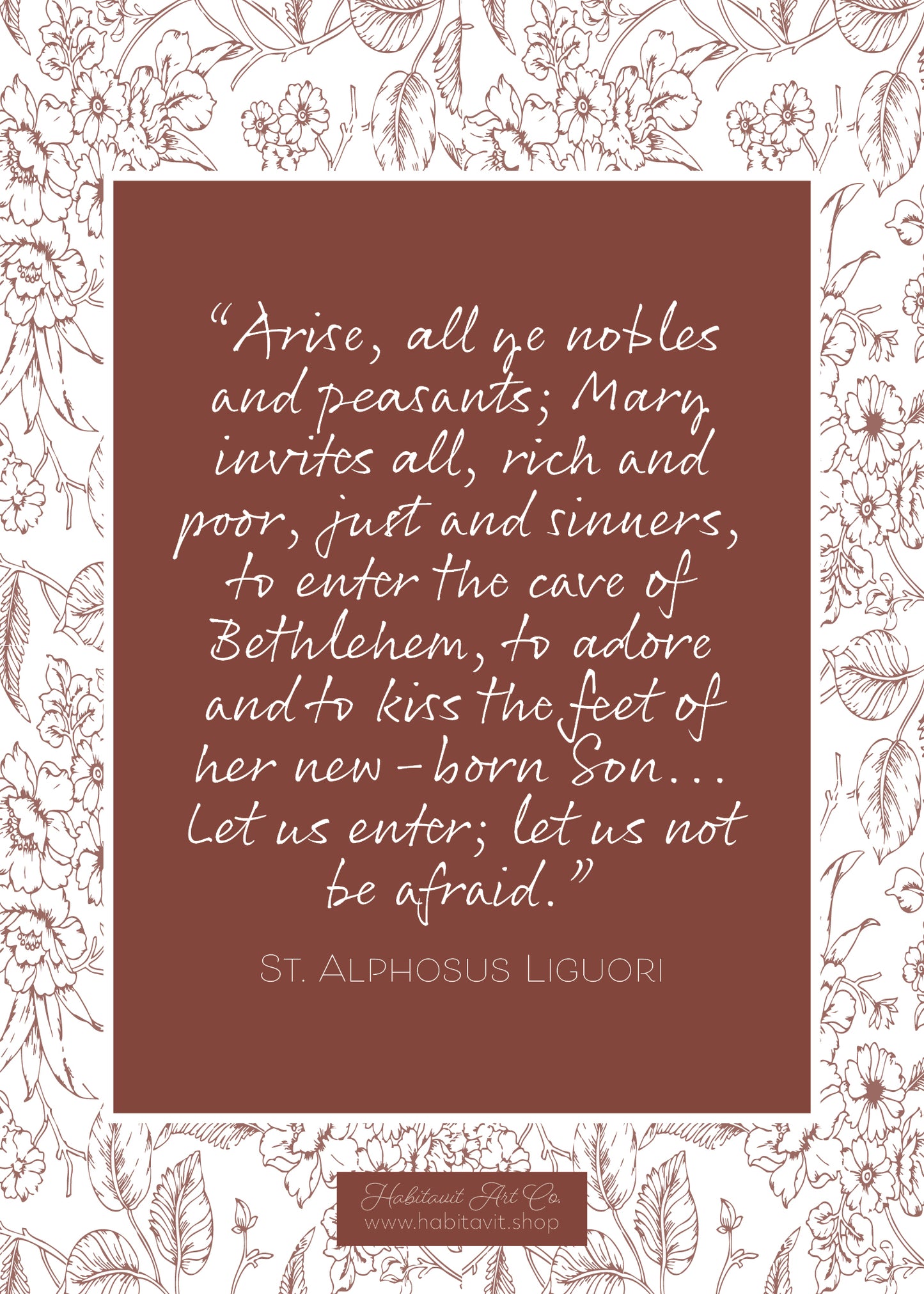 "Guadalupe's Flowers" | Semi-Custom Christmas Card (5x7) - Habitavit Art Co.