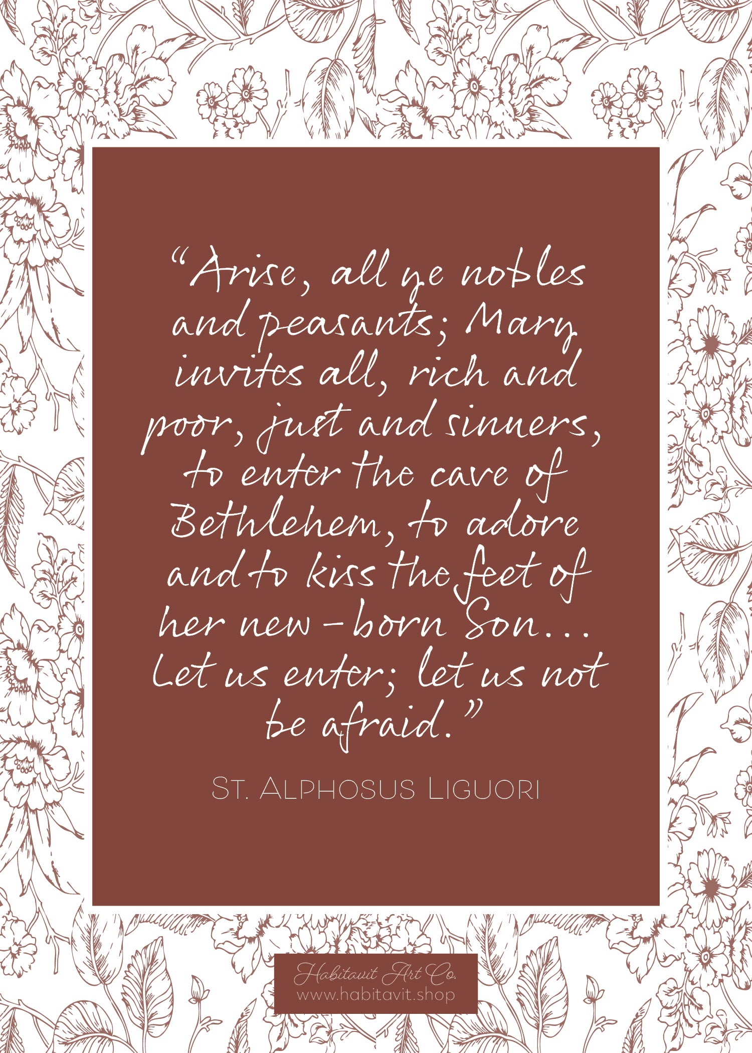 "Guadalupe's Flowers" | Semi-Custom Christmas Card (5x7) - Habitavit Art Co.