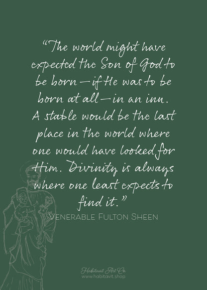 "St. Joseph & Child" | Semi-Custom Christmas Card (5x7) - Habitavit Art Co.