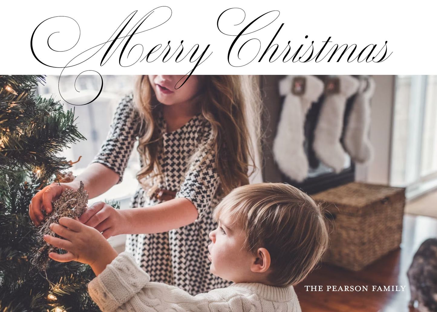 "Classic Christmas" | Semi-Custom Christmas Card (5x7) - Habitavit Art Co.