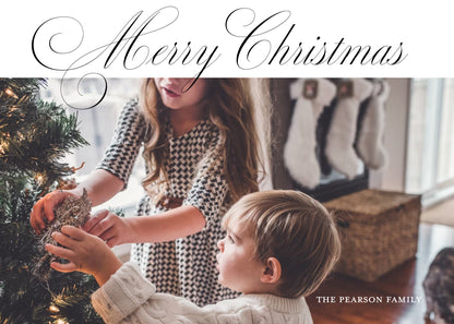 "Classic Christmas" | Semi-Custom Christmas Card (5x7) - Habitavit Art Co.