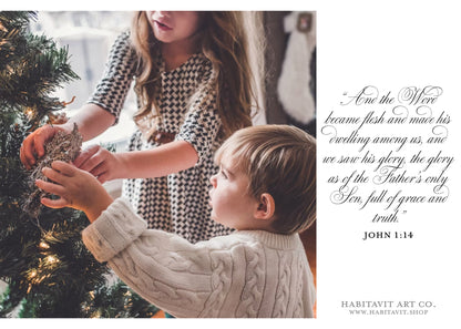 "Classic Christmas" | Semi-Custom Christmas Card (5x7) - Habitavit Art Co.