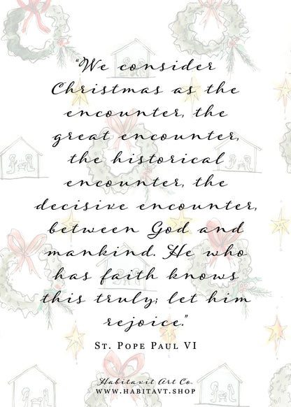 "A Watercolor Christmas" | Semi-Custom Christmas Card (5x7) (Copy) - Habitavit Art Co.