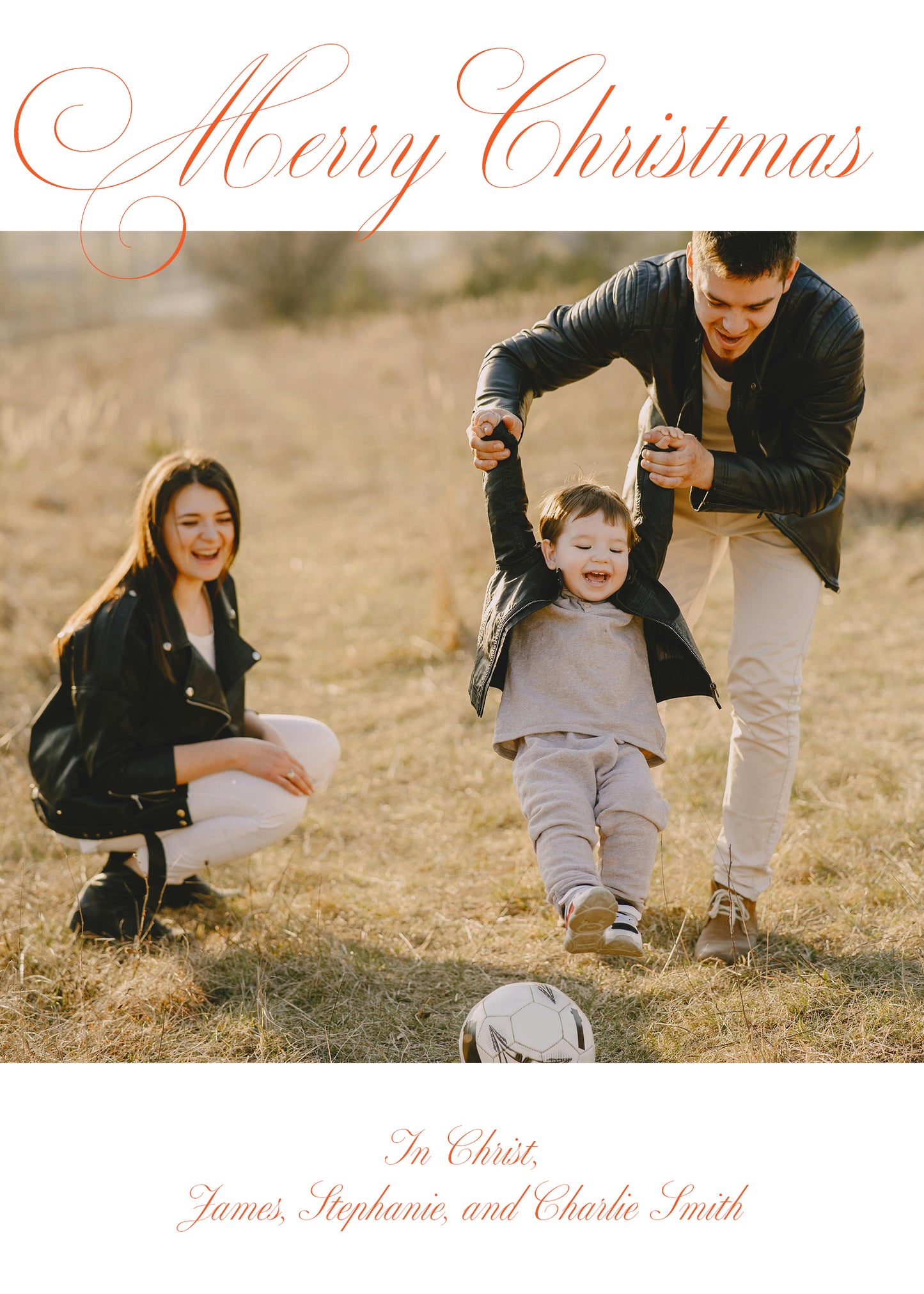 "Classic Christmas Red" | Semi-Custom Christmas Card (5x7) - Habitavit Art Co.