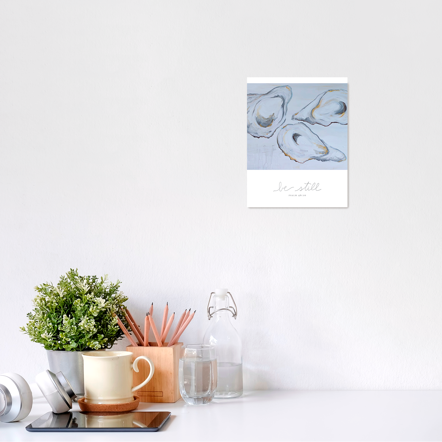 "Be Still" Oysters Art Print - Habitavit Art Co.