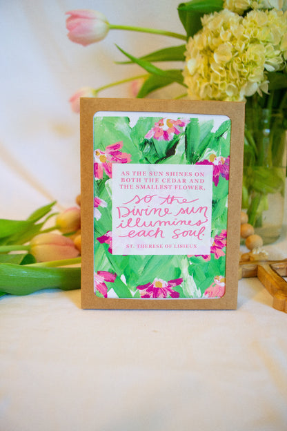 “Divine Rays” Catholic Greeting Card | Fine Art Print Stationery (4.25×5.5") - Habitavit Art Co.