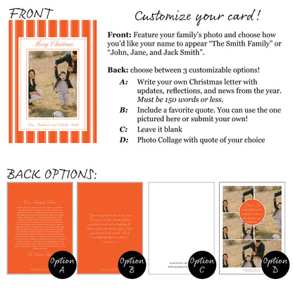 "Peppermint" | Semi-Custom Christmas Card (5x7) - Habitavit Art Co.