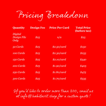 "A Watercolor Christmas" | Semi-Custom Christmas Card (5x7) (Copy) - Habitavit Art Co.