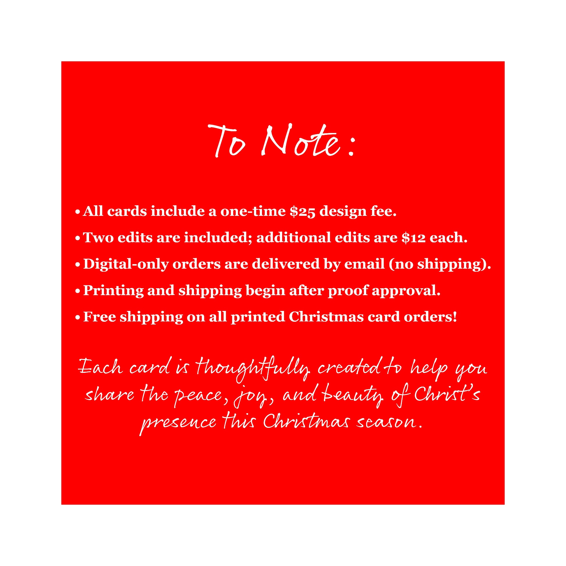 "A Watercolor Christmas" | Semi-Custom Christmas Card (5x7) (Copy) - Habitavit Art Co.