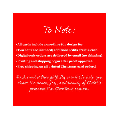 "A Watercolor Christmas" | Semi-Custom Christmas Card (5x7) (Copy) - Habitavit Art Co.