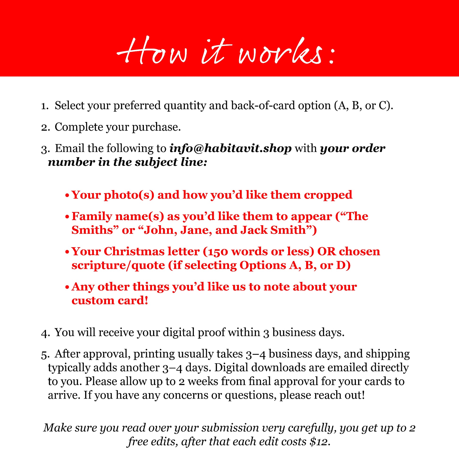 "A Watercolor Christmas" | Semi-Custom Christmas Card (5x7) (Copy) - Habitavit Art Co.