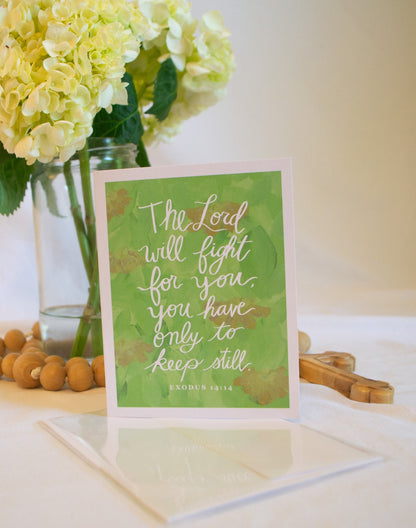 "You Have Only To Keep Still" Catholic Greeting Card | Fine Art Print Stationery (4.25×5.5") - Habitavit Art Co.