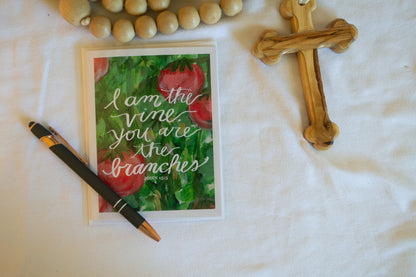 "Fruitful Vine" Catholic Greeting Card | Fine Art Print Stationery (4.25×5.5") - Habitavit Art Co.