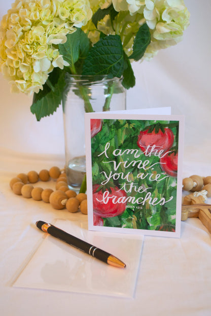"Fruitful Vine" Catholic Greeting Card | Fine Art Print Stationery (4.25×5.5") - Habitavit Art Co.