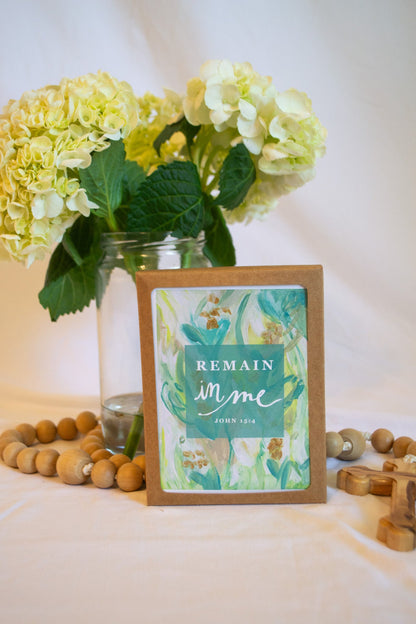 "Remain In Me" Catholic Greeting Card | Fine Art Print Stationery (4.25×5.5") - Habitavit Art Co.