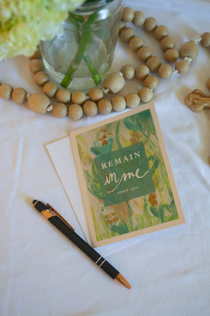 "Remain In Me" Catholic Greeting Card | Fine Art Print Stationery (4.25×5.5") - Habitavit Art Co.