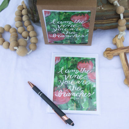 "Fruitful Vine" Catholic Greeting Card | Fine Art Print Stationery (4.25×5.5") - Habitavit Art Co.