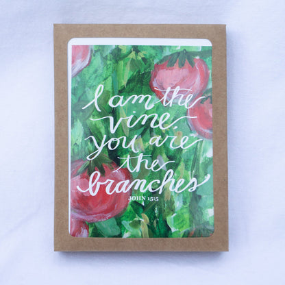 "Fruitful Vine" Catholic Greeting Card | Fine Art Print Stationery (4.25×5.5") - Habitavit Art Co.