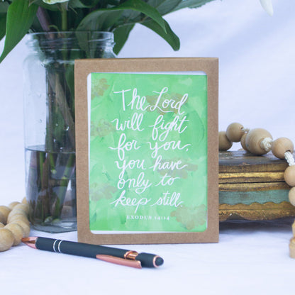 "You Have Only To Keep Still" Catholic Greeting Card | Fine Art Print Stationery (4.25×5.5") - Habitavit Art Co.