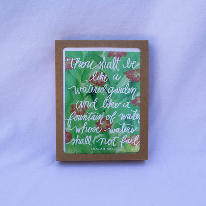"Well Watered Soul" Catholic Greeting Card | Fine Art Print Stationery (4.25×5.5") - Habitavit Art Co.