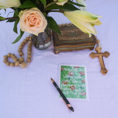 "Well Watered Soul" Catholic Greeting Card | Fine Art Print Stationery (4.25×5.5") - Habitavit Art Co.