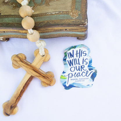 In His Will is Our Peace Sticker - Habitavit Art Co.