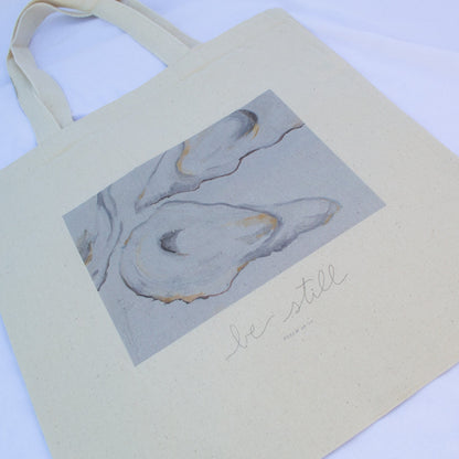 Be Still Tote Bag | Psalm 46:10 Inspired Catholic Canvas Tote - Habitavit Art Co.
