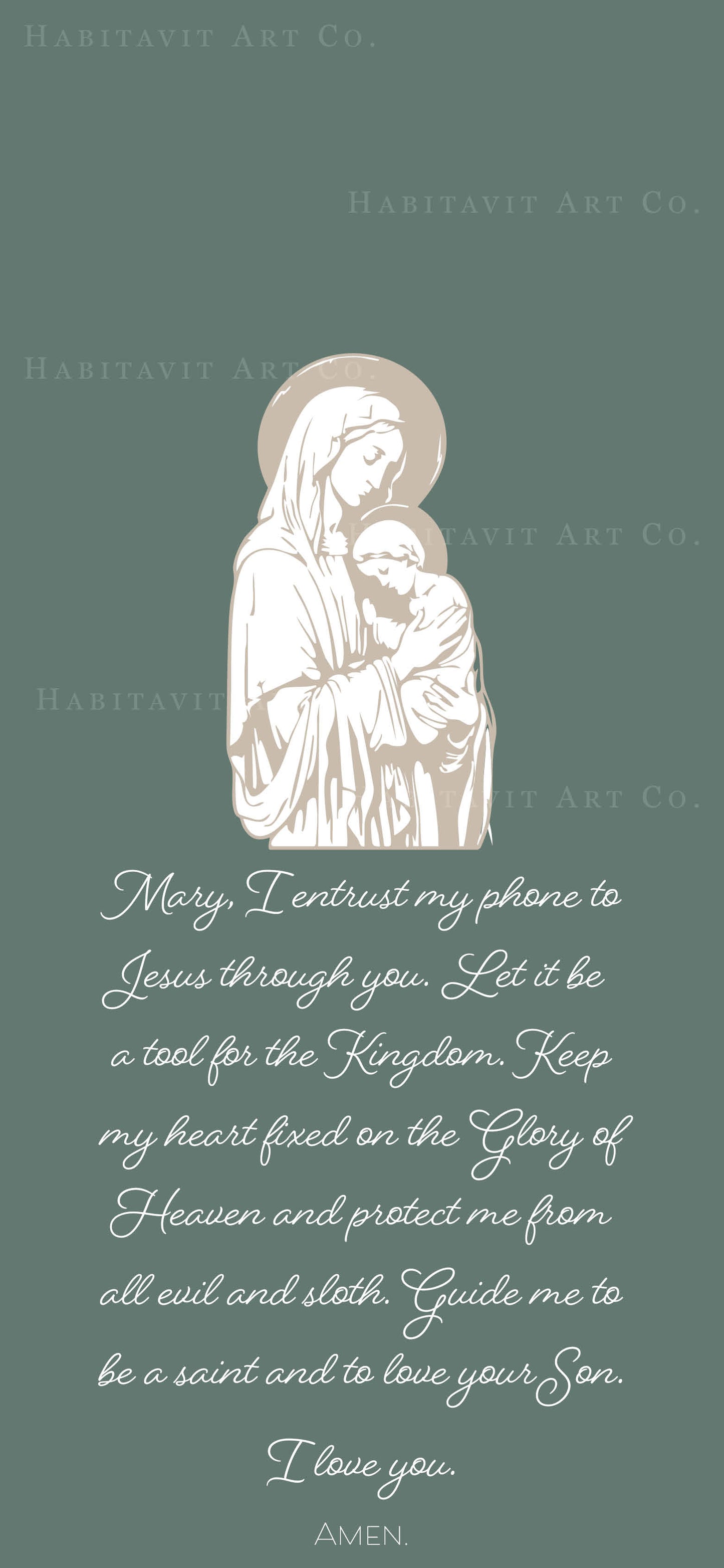 Marian Consecration for Smart Phones | Phone Background Digital Download - Habitavit Art Co.