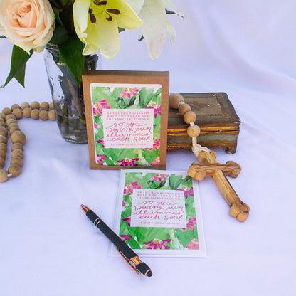 “Divine Rays” Catholic Greeting Card | Fine Art Print Stationery (4.25×5.5") - Habitavit Art Co.