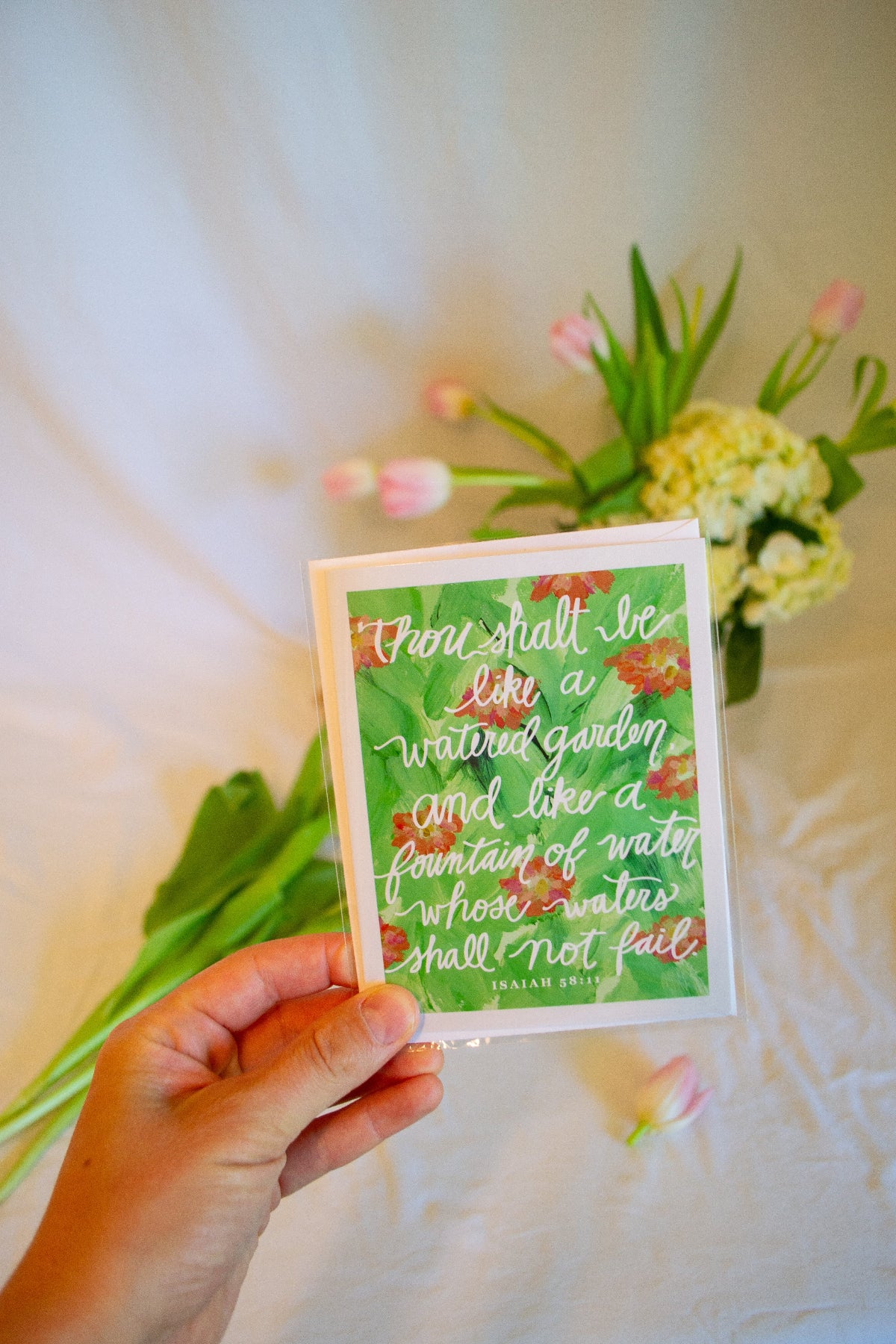 "Well Watered Soul" Catholic Greeting Card | Fine Art Print Stationery (4.25×5.5") - Habitavit Art Co.