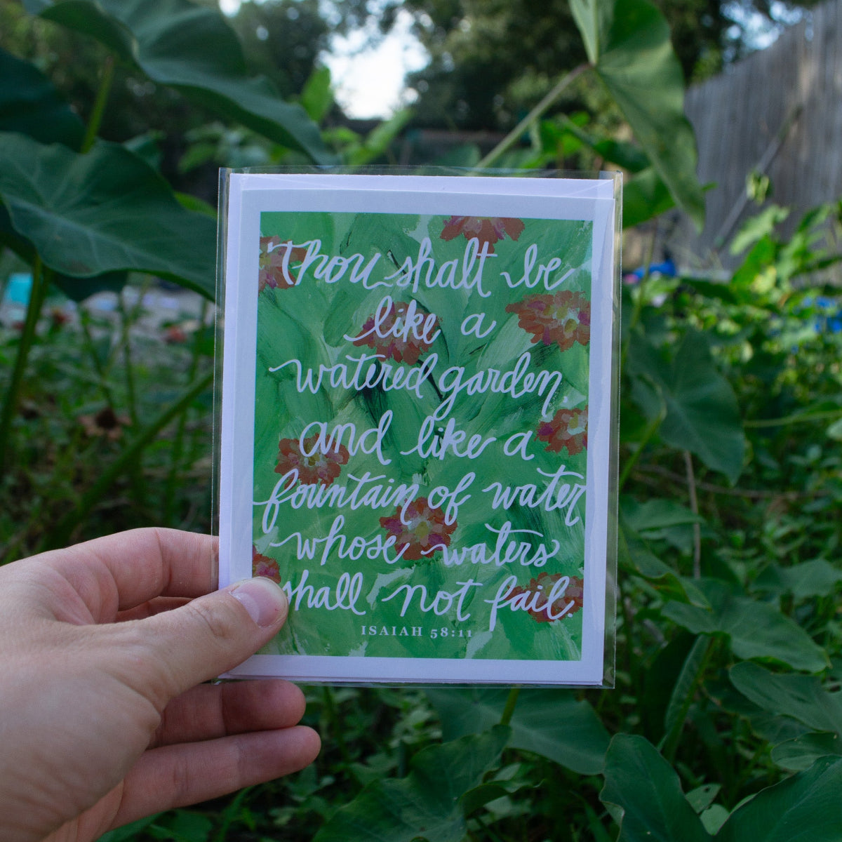 "Well Watered Soul" Catholic Greeting Card | Fine Art Print Stationery (4.25×5.5") - Habitavit Art Co.