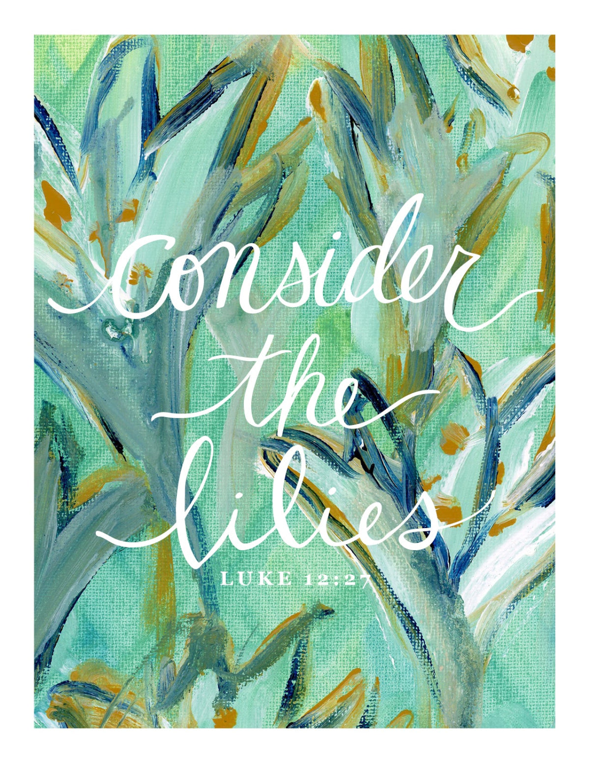 "Consider the Lilies" Catholic Greeting Card | Fine Art Print Stationery (4.25×5.5") - Habitavit Art Co.