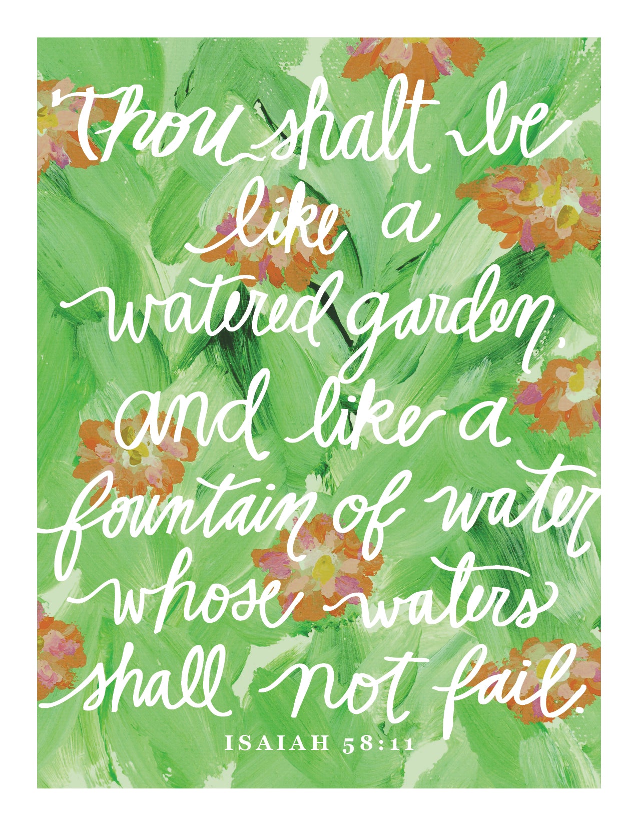 "Well Watered Soul" Catholic Greeting Card | Fine Art Print Stationery (4.25×5.5") - Habitavit Art Co.