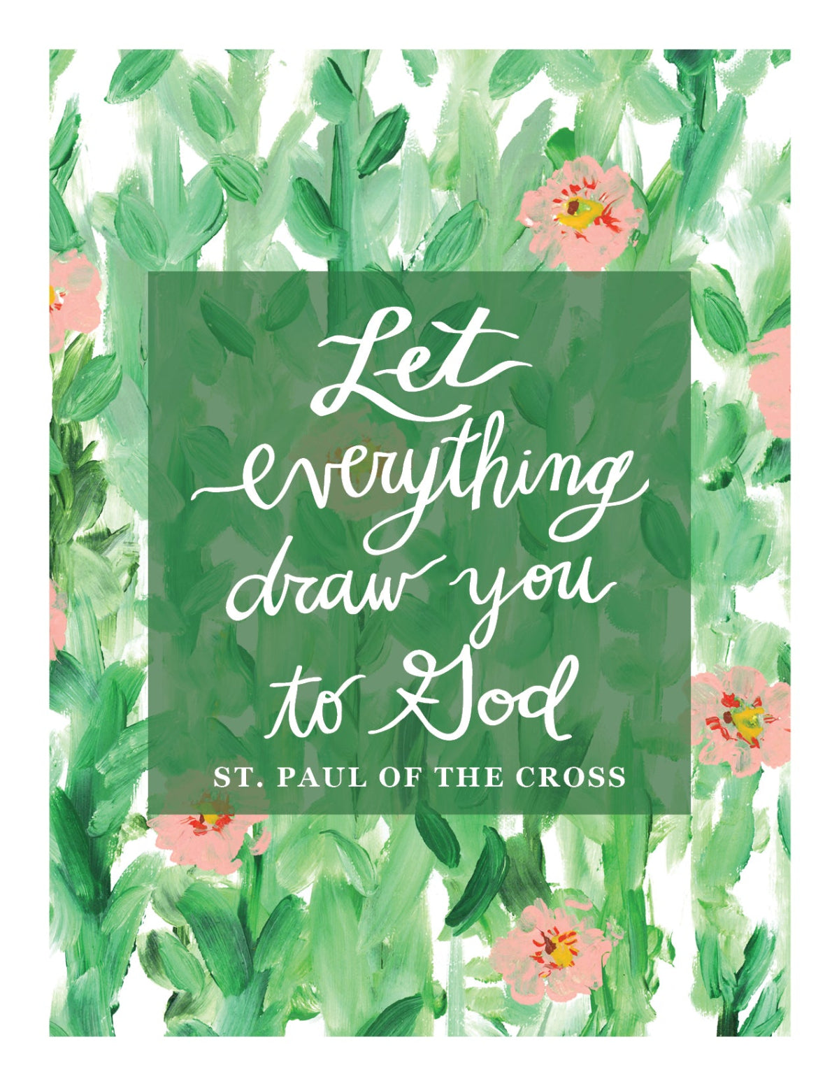 "Let Everything Draw You" Catholic Greeting Card | Fine Art Print Stationery (4.25×5.5") - Habitavit Art Co.