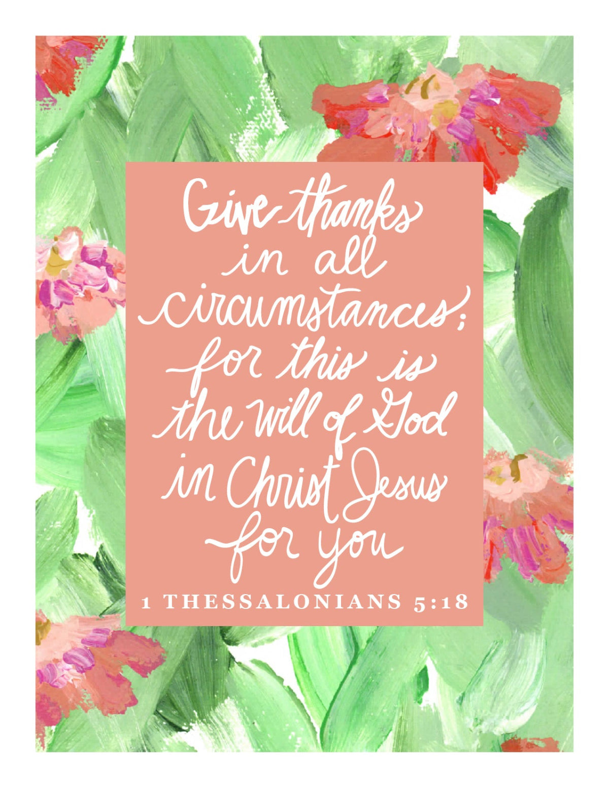"Gratitude In All Things" Catholic Greeting Card | Fine Art Print Stationery (4.25×5.5") - Habitavit Art Co.