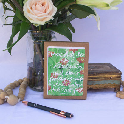 "Well Watered Soul" Catholic Greeting Card | Fine Art Print Stationery (4.25×5.5") - Habitavit Art Co.